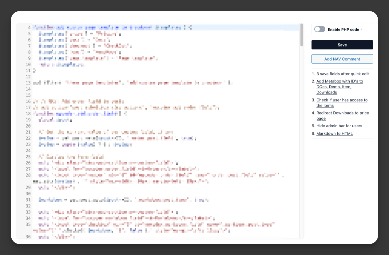 Global PHP screenshot
