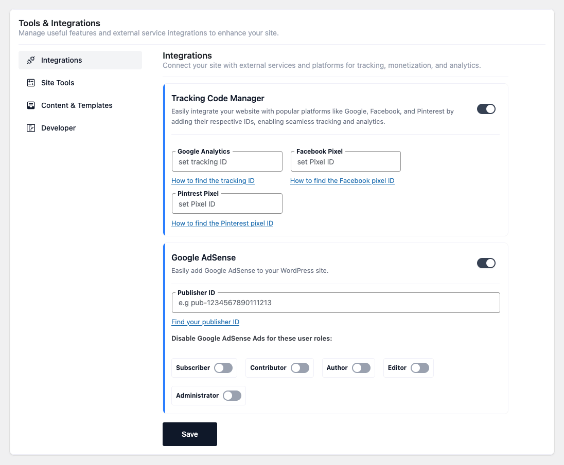 Tools-integration